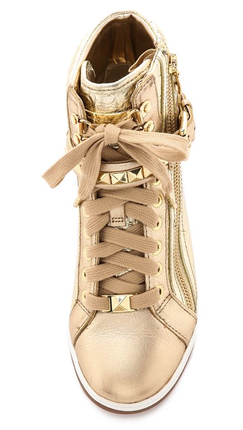 hoge sneakers michael kors|Michael Kors rose gold sneakers.